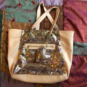 Betsey Johnson Purse and Wallet Set SEQUIN